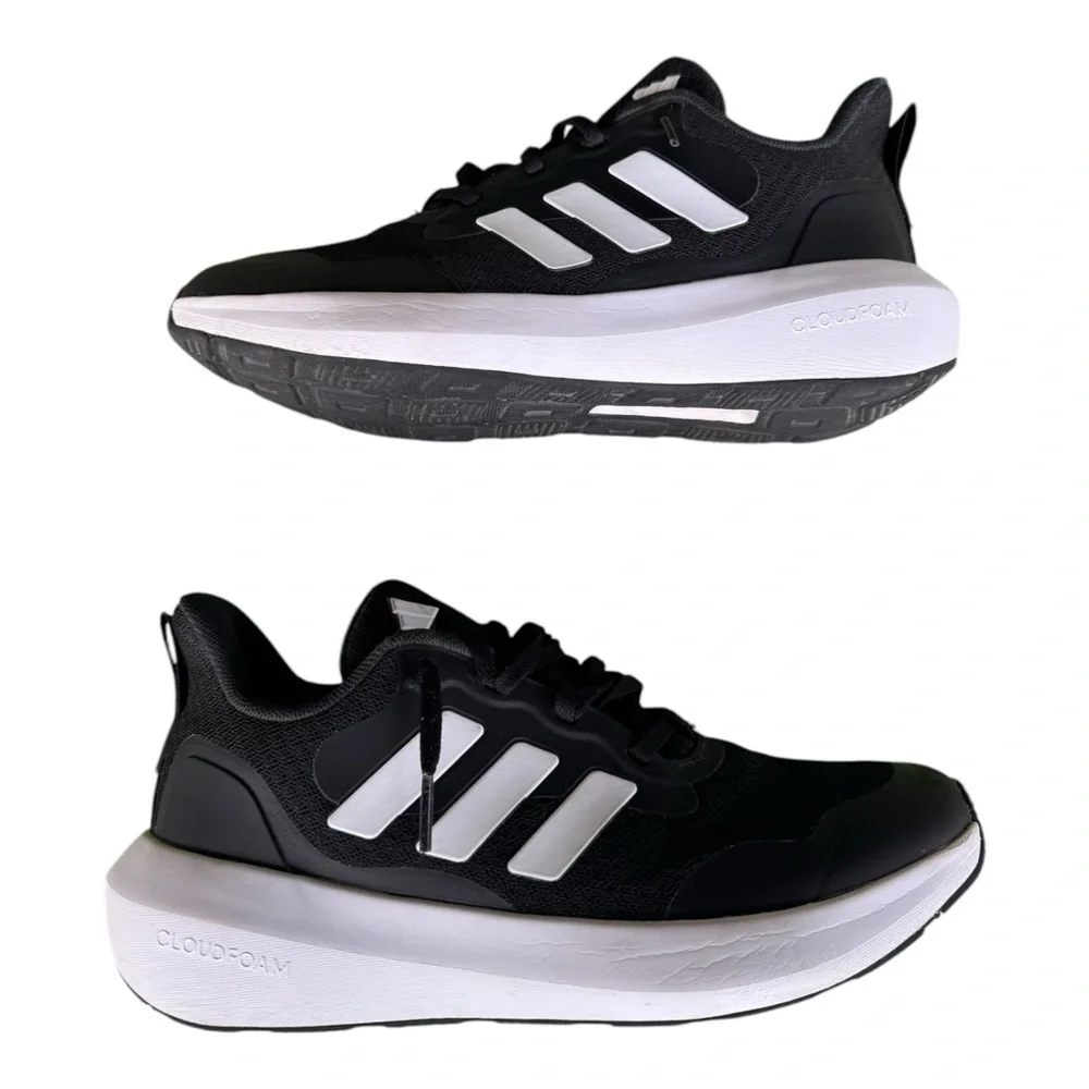 Adidas Fortarun 2.0 Black White Kids/Womens Athletic Shoes Cloudfoam SZ …